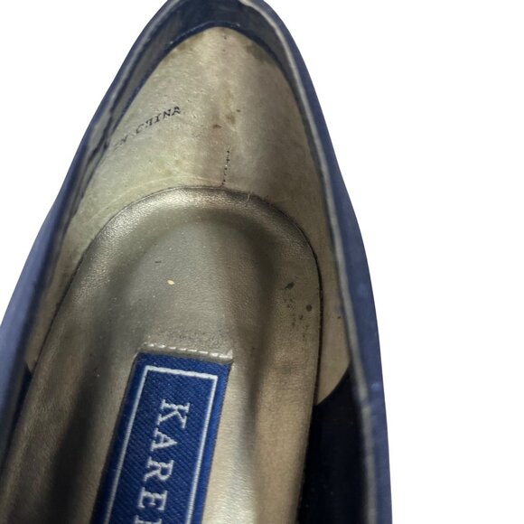 Karen Scott Misha Pumps Shoes Heeled Womens Size 8.5 N Blue Leather - Picture 7 of 10